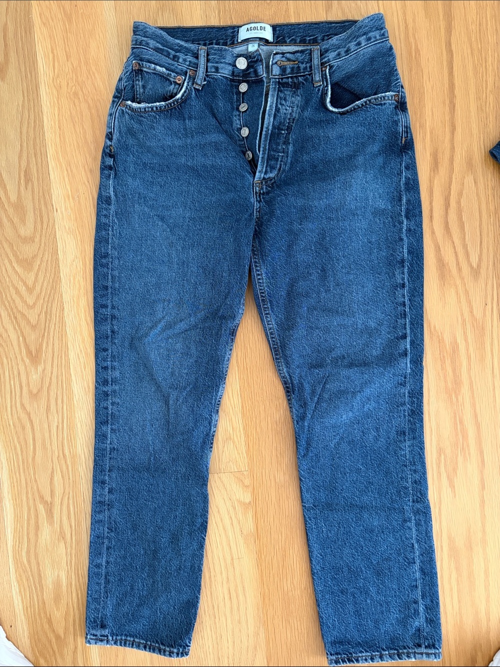 Agolde Riley high rise straight cropped jeans
